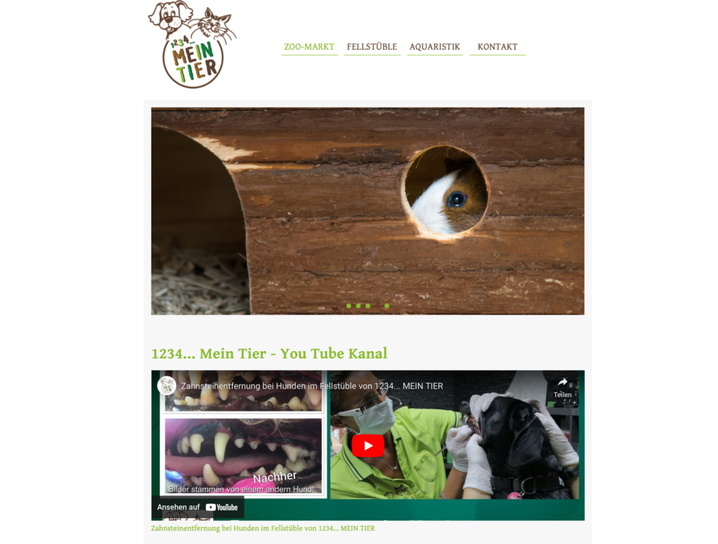Website 1234 Mein Tier
